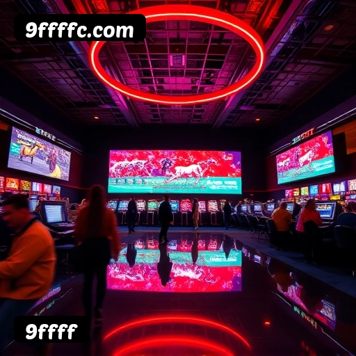 Interface do aplicativo 9ffff mostrando jogos disponíveis no iOS e Android